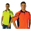 DNC Cool Breathe Stripe Panel Polo Shirt - Short Sleeve