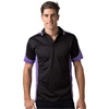 Striped collar polo