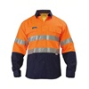 BISLEY COLDBLACK TREATED 3M TAPED 2 TONE HI VIS MENS SHIRT